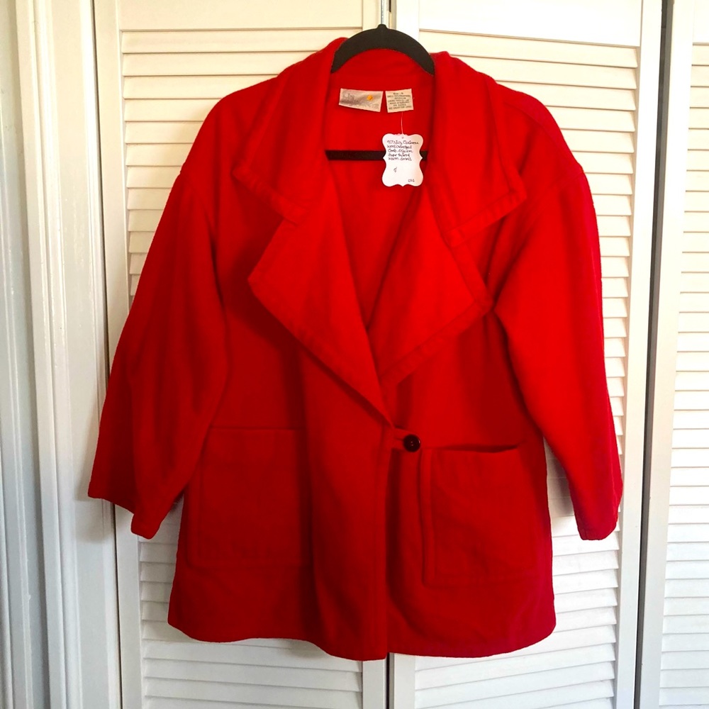 90’s Liz Claiborne Red Wool Coat